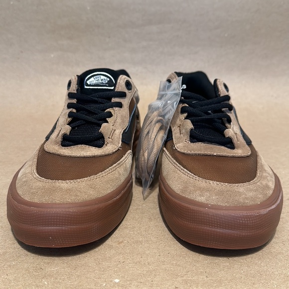 Vans Men’s Wayvee Pop Cush Waffle Cup Skate Shoes Tobacco Brown Black - Picture 2 of 9